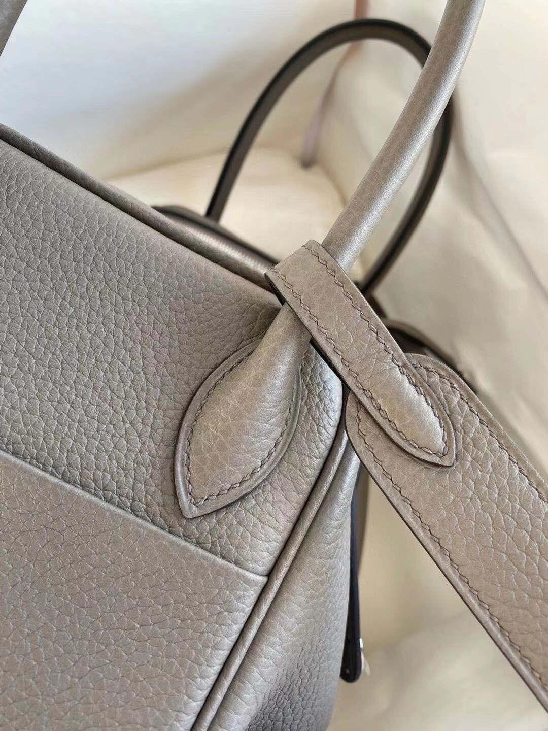 에르메스 린디백26 에토프 은장 끌레망스 가죽